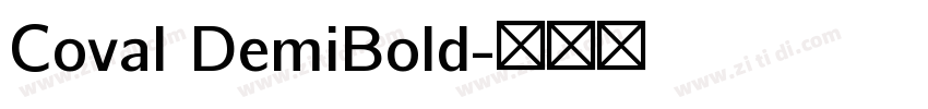 Coval DemiBold字体转换